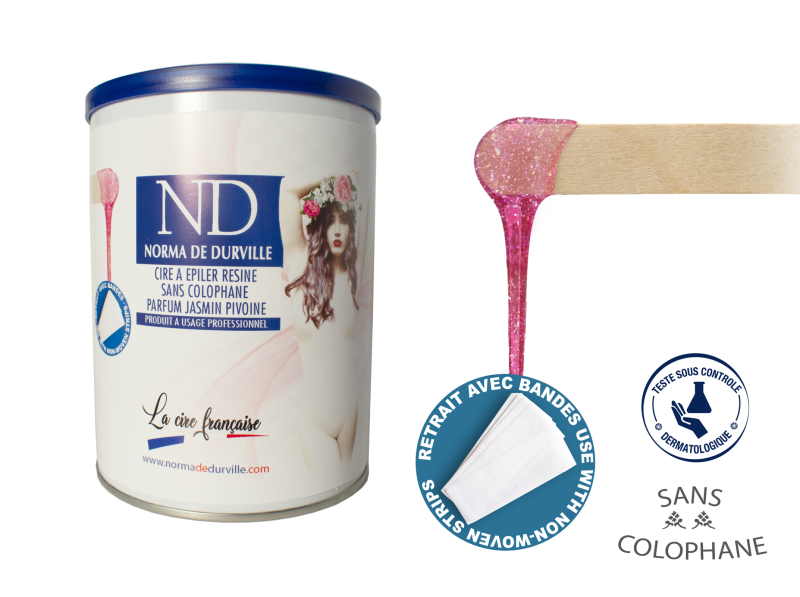 Cire résine  jasmin pivoine 800g